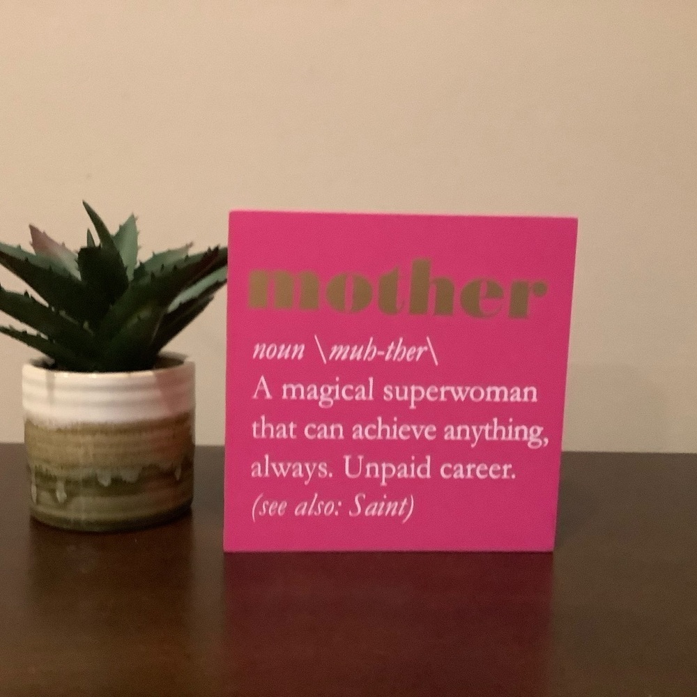 MOTHER Wood Box Sign Decor 😇